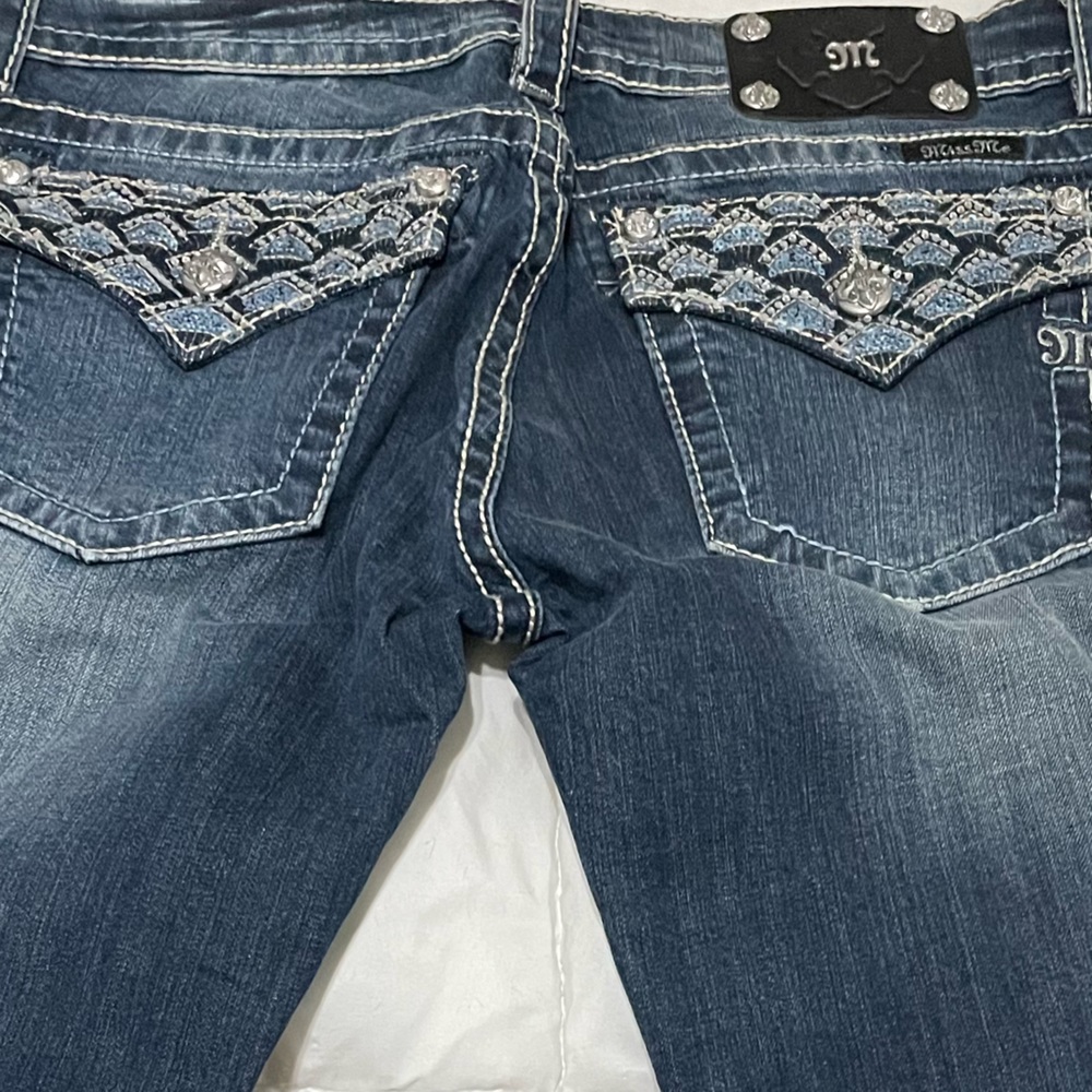 NWT MISS ME embellished pocket bootcut jeans size 30x34